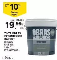 Oferta de Barbot - Tinta Obras Pro Interior por 19,99€ em Continente