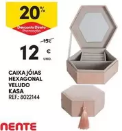 Oferta de Kasa - Caixa Joias Hexagonal Veludo por 12€ em Continente