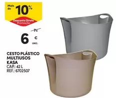 Oferta de Kasa - Cesto Plástico Multiusos por 6€ em Continente