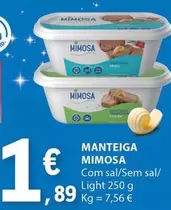 Oferta de Mimosa - Manteiga por 1,89€ em E.Leclerc