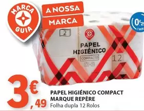 Oferta de Marca Guia - Papel Higiénico Compact Marque Repère por 3,49€ em E.Leclerc