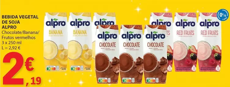 Oferta de Alpro - Bebida Vegetal De Soja por 2,19€ em E.Leclerc