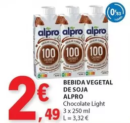 Oferta de Alpro - Bebida Vegetal De Soja por 2,49€ em E.Leclerc