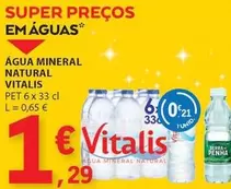 Oferta de Vitalis - Agua Mineral Natural por 1,29€ em E.Leclerc