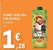 Oferta de Um Bongo - Sumo Sem Gas por 1,28€ em E.Leclerc