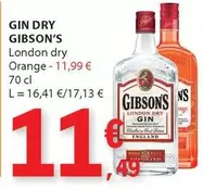 Oferta de Gibson's - Gin Dry por 11,49€ em E.Leclerc