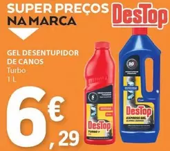 Oferta de DesTop - Gel Desentupidor De Canos por 6,29€ em E.Leclerc