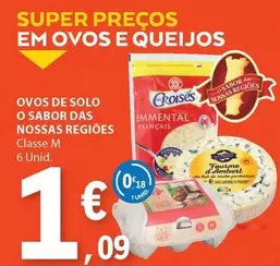 Oferta de Ovos De Solo O Sabor Das Nossas por 1,09€ em E.Leclerc