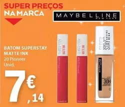 Oferta de Maybelline - Batom Superstay Matte Ink por 7,14€ em E.Leclerc