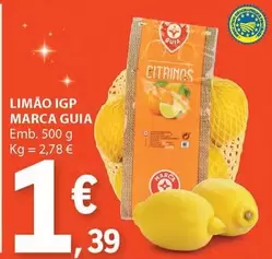 Oferta de Limão Igp Marca Guia por 1,39€ em E.Leclerc