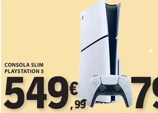 Oferta de Consola Slim Playstation 5 por 549,99€ em E.Leclerc