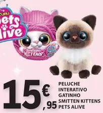 Oferta de Peluche Interativo Gatinho por 15,95€ em E.Leclerc