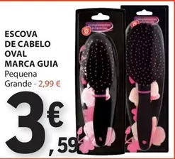 Oferta de Marca Guia - Escova De Cabelo Oval por 3,59€ em E.Leclerc