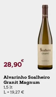 Oferta de Soalheiro - Alvaninho por 28,9€ em E.Leclerc