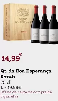 Oferta de Qt Da Boa Esperanca Syrah por 14,99€ em E.Leclerc