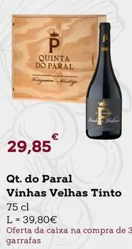 Oferta de Vidigueira - Qt Do Paral Vinhas Tinto por 29,85€ em E.Leclerc