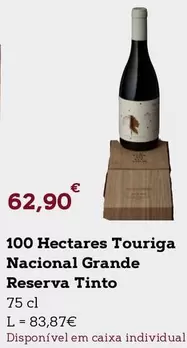 Oferta de Nacional - 100 Hectares Touriga  Grande Tinto por 62,9€ em E.Leclerc