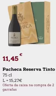 Oferta de Pacheca -  Reserva Tinto por 11,45€ em E.Leclerc