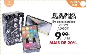 Oferta de Monster High - Kit De Unhas por 9,99€ em Pingo Doce