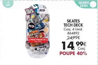 Oferta de Skates Tech Deck por 14,99€ em Pingo Doce