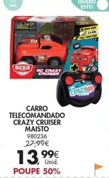 Oferta de Maisto - Carro Telecomandado Crazy Cruiser por 13,99€ em Pingo Doce