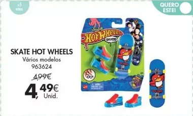 Oferta de Hot Wheels - Skate por 4,49€ em Pingo Doce