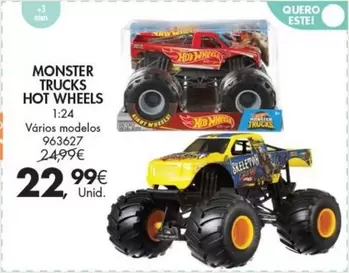 Oferta de Hot Wheels - Monster Trucks por 22,99€ em Pingo Doce