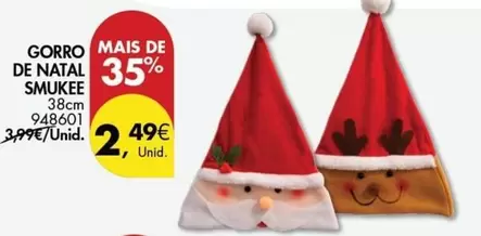 Oferta de Smukee - Gorro De Natal por 2,49€ em Pingo Doce