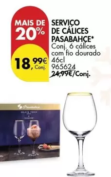 Oferta de Service De Calices Pasabahce por 18,99€ em Pingo Doce