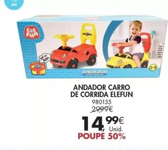 Oferta de Els - Andador Carro De Corrida por 14,99€ em Pingo Doce