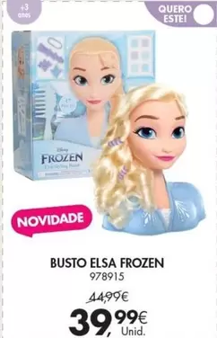 Oferta de Frozen - Busto Elsa por 39,99€ em Pingo Doce