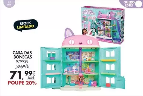 Oferta de Casa Das Bonecas por 71,99€ em Pingo Doce