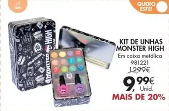 Oferta de Monster High - Kit De Unhas por 9,99€ em Pingo Doce