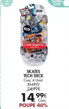 Oferta de Skates Tech Deck por 14,99€ em Pingo Doce