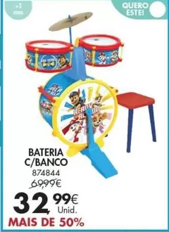 Oferta de Bateria C/banco por 32,99€ em Pingo Doce