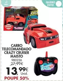 Oferta de Maisto - Carro Telecomandado Crazy Cruiser por 13,99€ em Pingo Doce