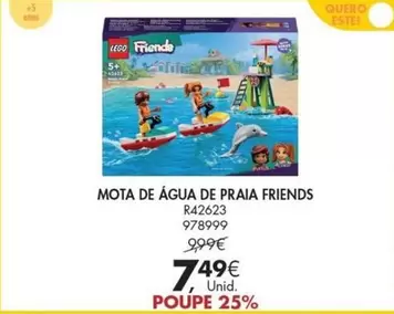 Oferta de LEGO - Mota De Água De Praia Friends por 7,49€ em Pingo Doce