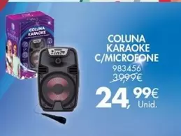 Oferta de Coluna Karaoke C/microfone por 24,99€ em Pingo Doce