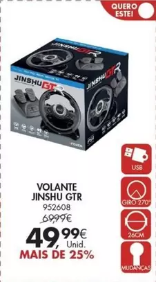 Oferta de Volante GTR por 49,99€ em Pingo Doce