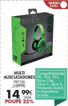 Oferta de Xbox - Multi Auscultadores por 14,99€ em Pingo Doce