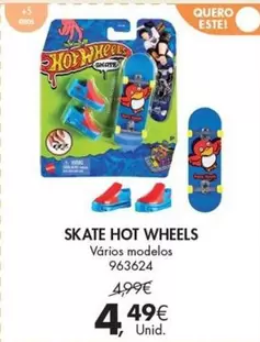 Oferta de Hot Wheels - Skate por 4,49€ em Pingo Doce