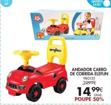 Oferta de Els - Andador Carro De Corrida por 14,99€ em Pingo Doce