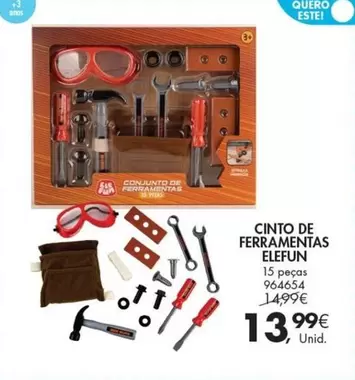 Oferta de Cinto De Ferramentas Elefun por 13,99€ em Pingo Doce