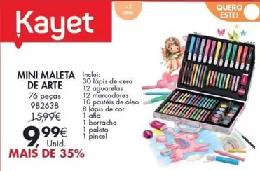 Oferta de Mini -  Maleta De Arte por 9,99€ em Pingo Doce