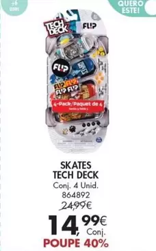 Oferta de Skates Tech Deck por 14,99€ em Pingo Doce