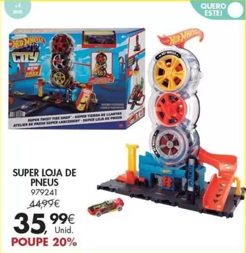 Oferta de Hot Wheels - Super Loja De Pneus por 35,99€ em Pingo Doce