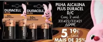 Oferta de Duracell - Pilha Alcalina Plus por 5,19€ em Pingo Doce