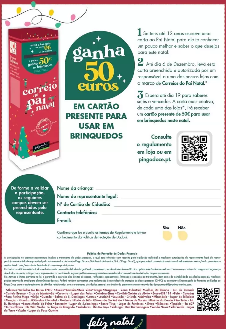 Oferta de Em Carta Presente Para Usar Em Brinquedosem Pingo Doce