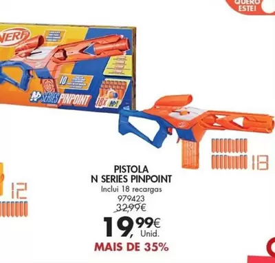 Oferta de Nerf - Pistola N Series Pinpoint por 19,99€ em Pingo Doce