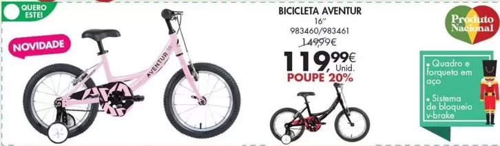 Oferta de Nacional - Bicicleta por 119,99€ em Pingo Doce